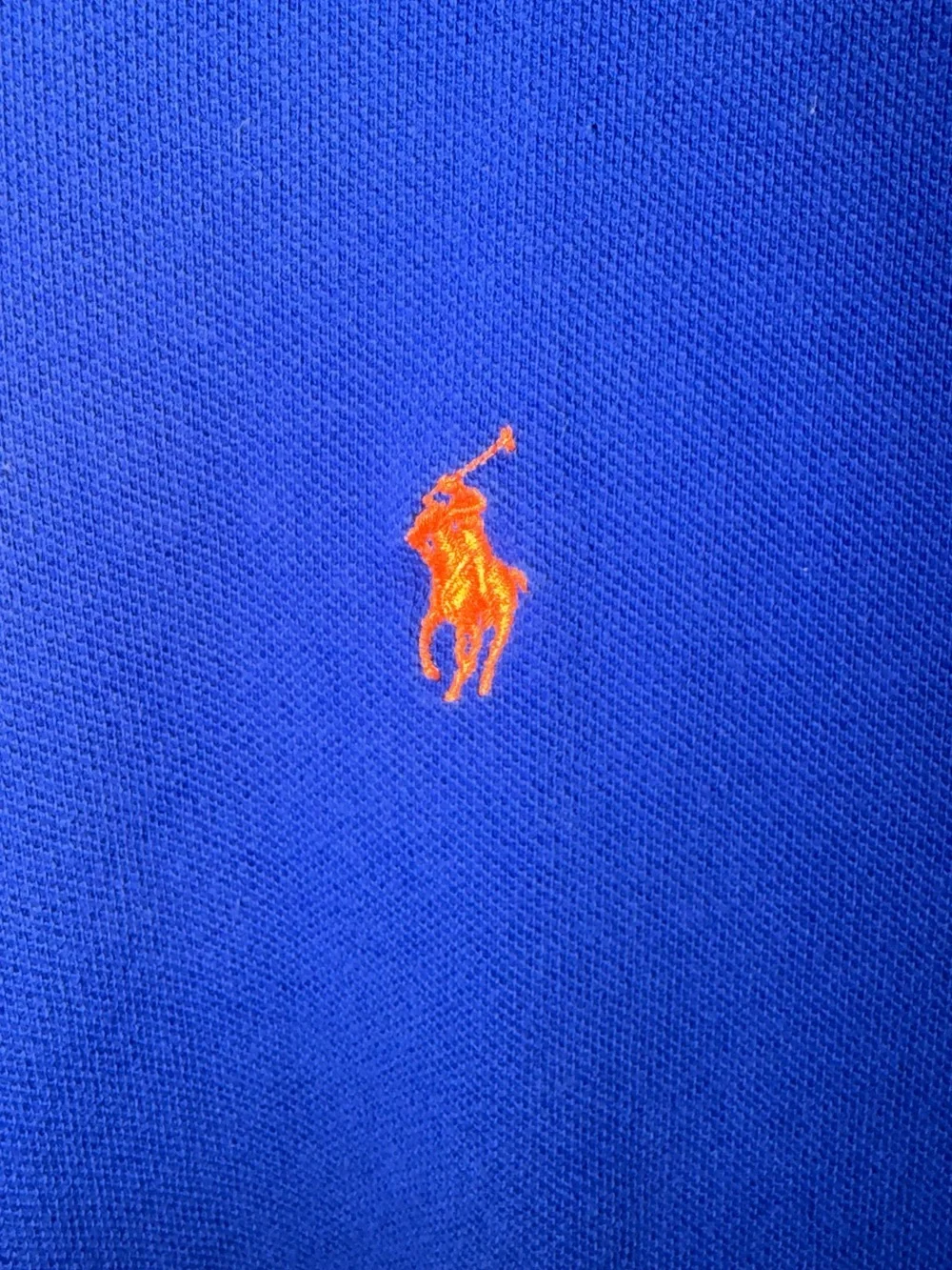 Ralph Lauren Polo Shirt in Royal Blue with Orange Pony